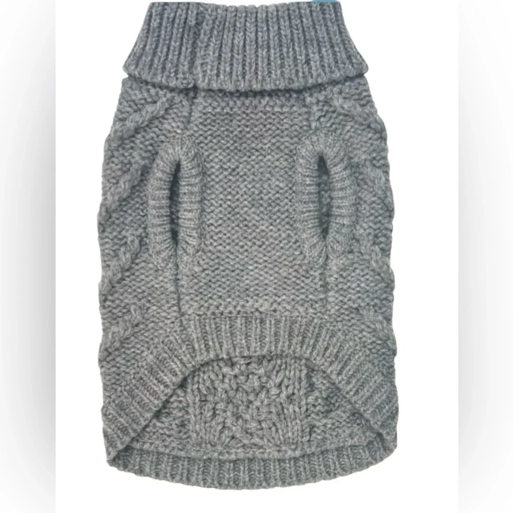 Cable Dog Sweater – Storm Grey | NWOT